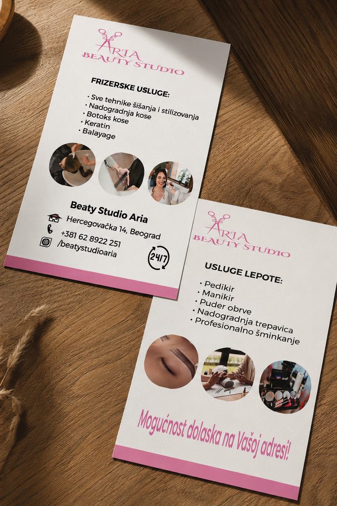 Vizuelni identitet za Beauty Studio Aria